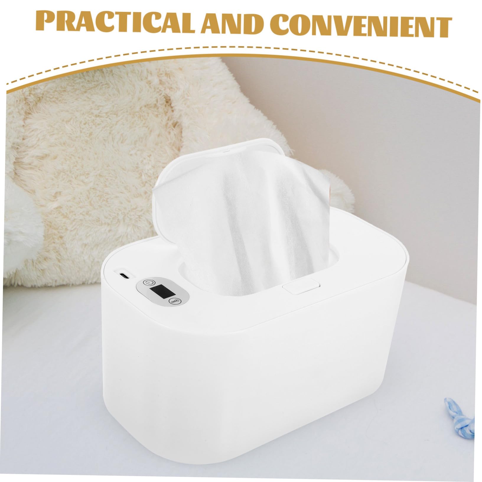 Gatuida Calentador de Toallitas Húmedas USB Portátil Control de Temperatura para Bebés para Uso el Hogar Viaje
