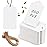SallyFashion 300PCS Gift Tags with String Attached, 1.7 x 2.8 inch Kraft Paper Hang Tags for Clothes DIY Crafts Wedding Holiday (White)