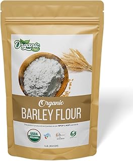 Organic Zing Organic Barley Flour | Organic Hulled Barley Ground into Flour | High in Fiber - 454 Gram ( Pack of 1 )
