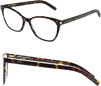 SAINT LAURENT SL 287 SLIM Havana Cat-Eye shape Eyeglasses with Luxury Eyewear Kit Bundle - Embrace Sophistication and Elegance