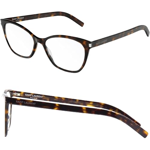 SAINT LAURENT SL 287 SLIM Havana Cat-Eye shape Eyeglasses with Luxury Eyewear Kit Bundle - Embrace Sophistication and Elegance