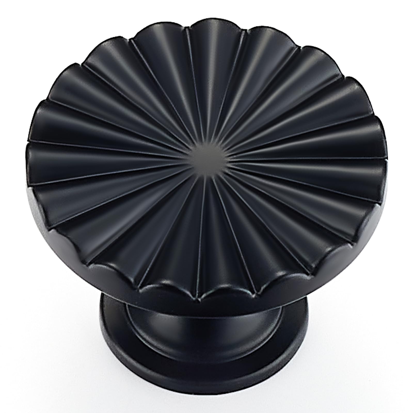 Ravinte Decor 5 Pack Black Cabinet Knobs Matte Black Dresser Knobs Zinc Alloy Dresser Hardware for Closet, Wardrobe and Cupboard Round Vintage Drawer