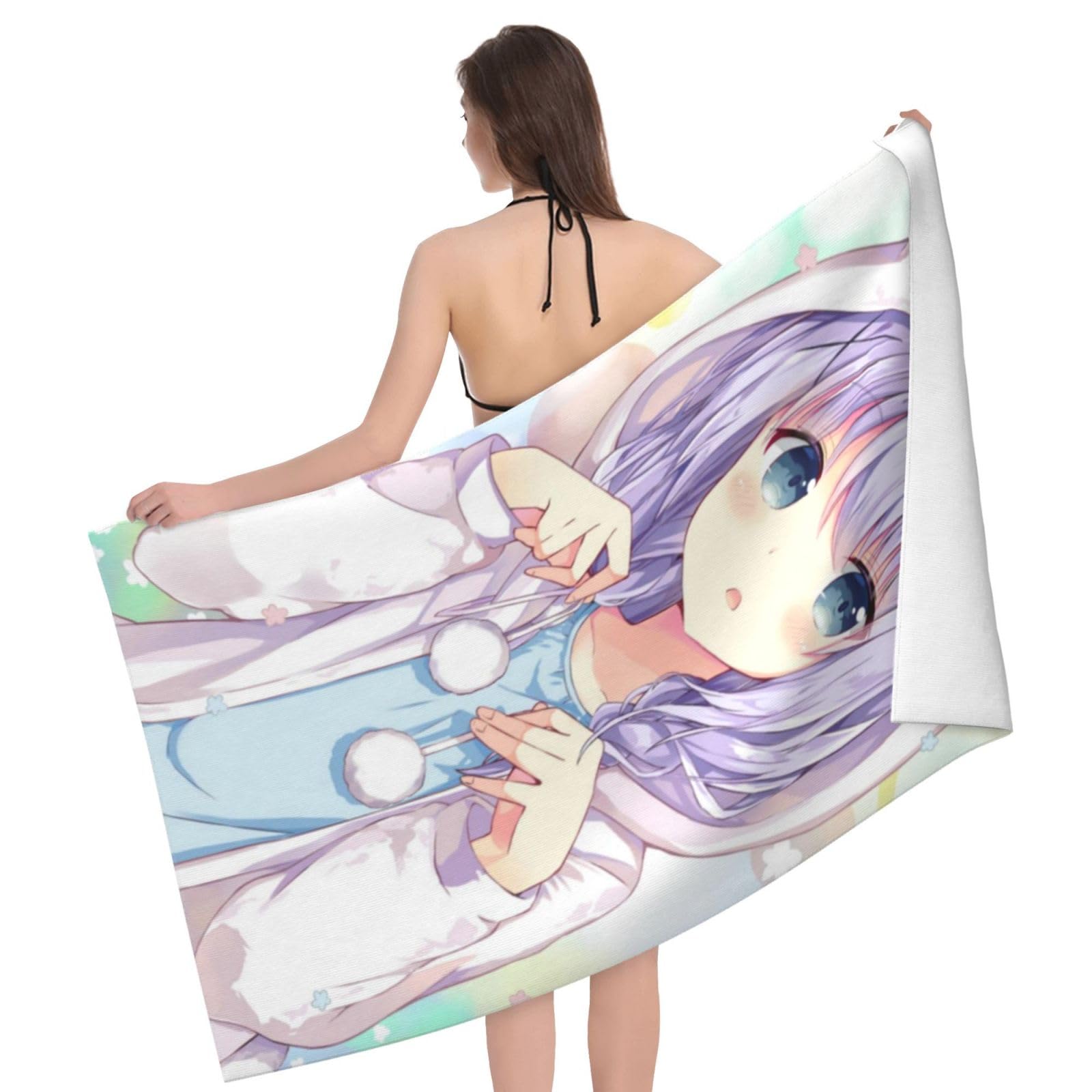 Amazon.co.jp: ビーチタオル かわいいアニメ柄 ごちうさ チノ