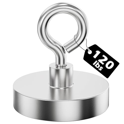 Miniatura 17 de MUTUACTOR Kits de pesca con imán, imanes de pesca de rotación fuerte de 600 libras, imán giratorio de neodimio de tierras raras con cuerda