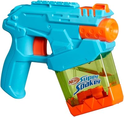 Hasbro Nerf Super Soaker Mini Dunk-Fill, Lanzador de Agua Pequeño, Sumerge y Carga, Juguetes para Niños y Niñas de 6 Años o Más, Color Azul, Fiesta en Familia