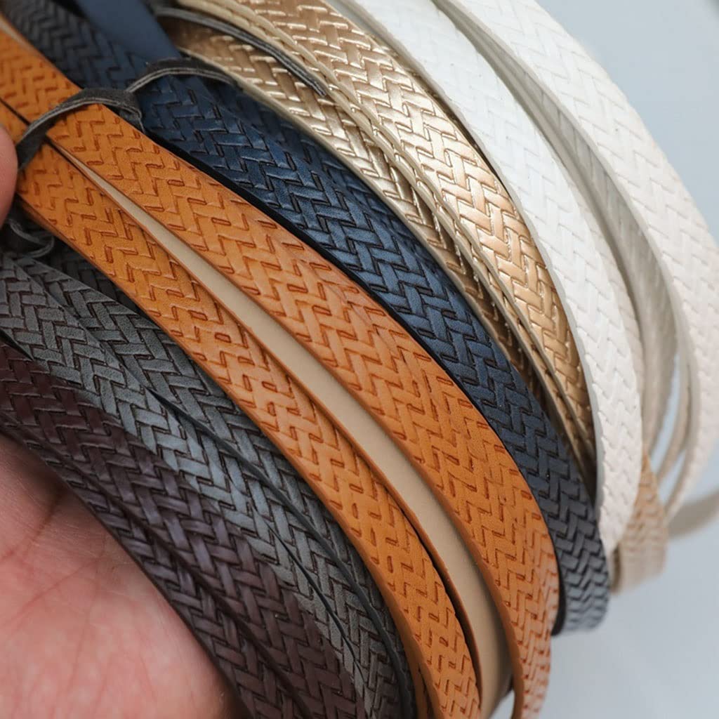 Skórzany sznurek 1 szt. 120x10mm 7 kolorów splotu PU skórzany liny do bransoletki tworzenia biżuterii DIY | Gold