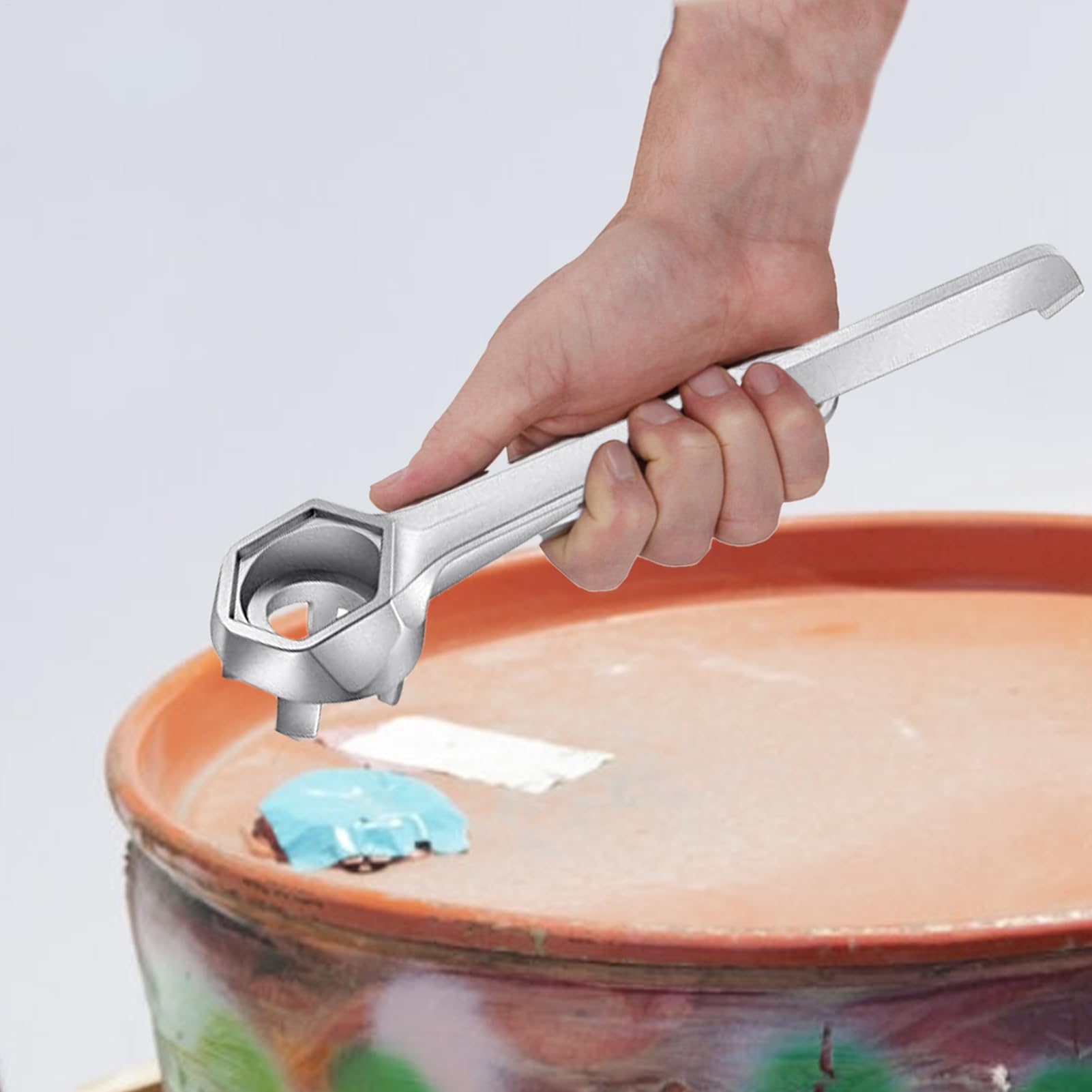 Generisch , Clé en aluminium pour ouvrir - Clé de bidon - Ouvre-fût - Outil pour ouvrir des fûts de 10, 15, 20, 30, 50, 55 gallons