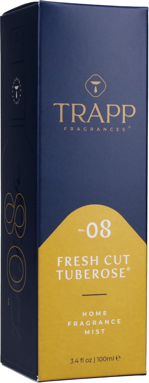Trapp - No. 8 Fresh Cut Tuberose - 3.4 oz. Fragrance Mist (2 Pack) - Aromatic Home Fragrance with Floral Scent Notes of French Tuberose, Heady White Florals, & Fresh Green Notes