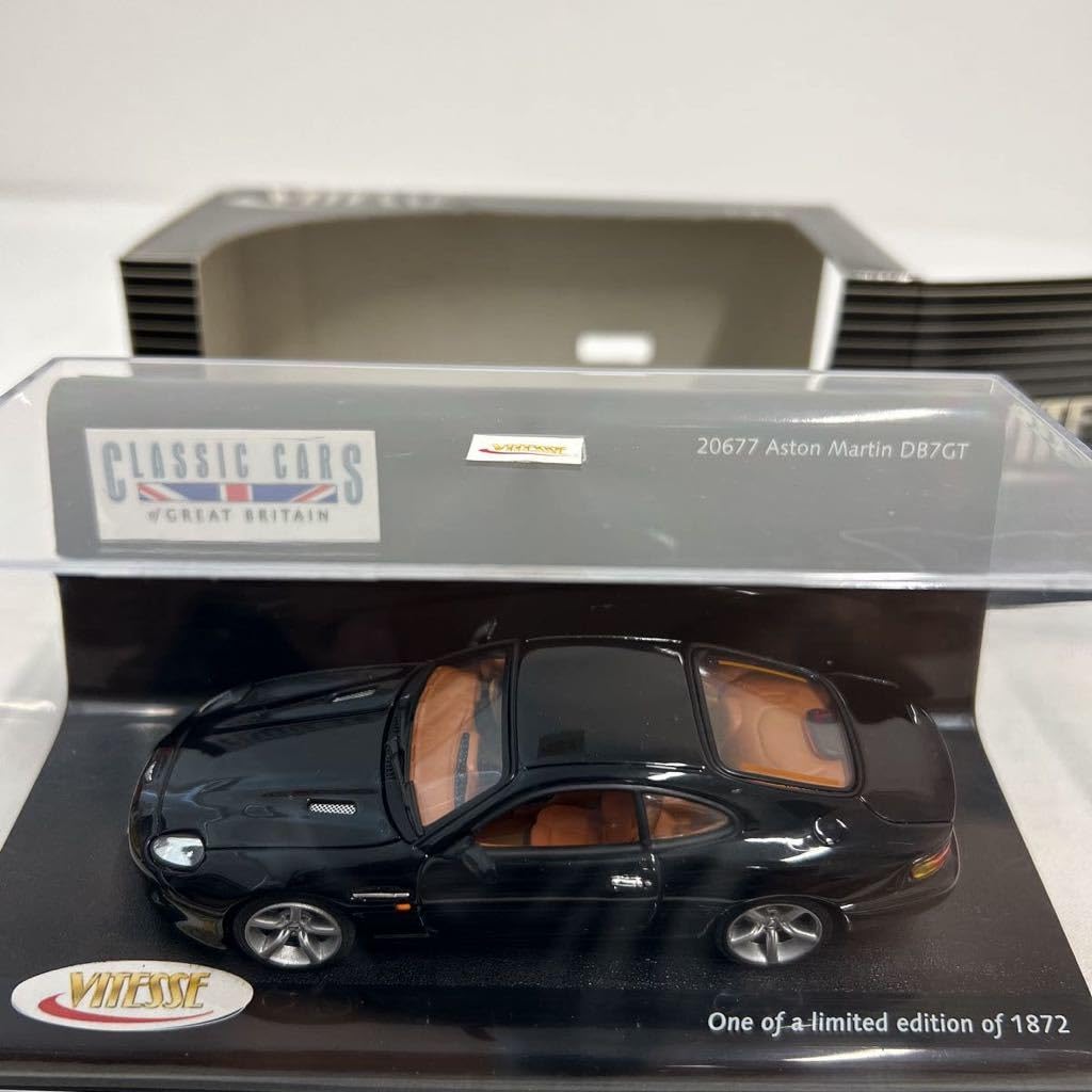 アストンマーチン モデルカー 黒 Amazon | 限定車 VITESSE 1/43 Aston Martin DB7 GT Nero Black