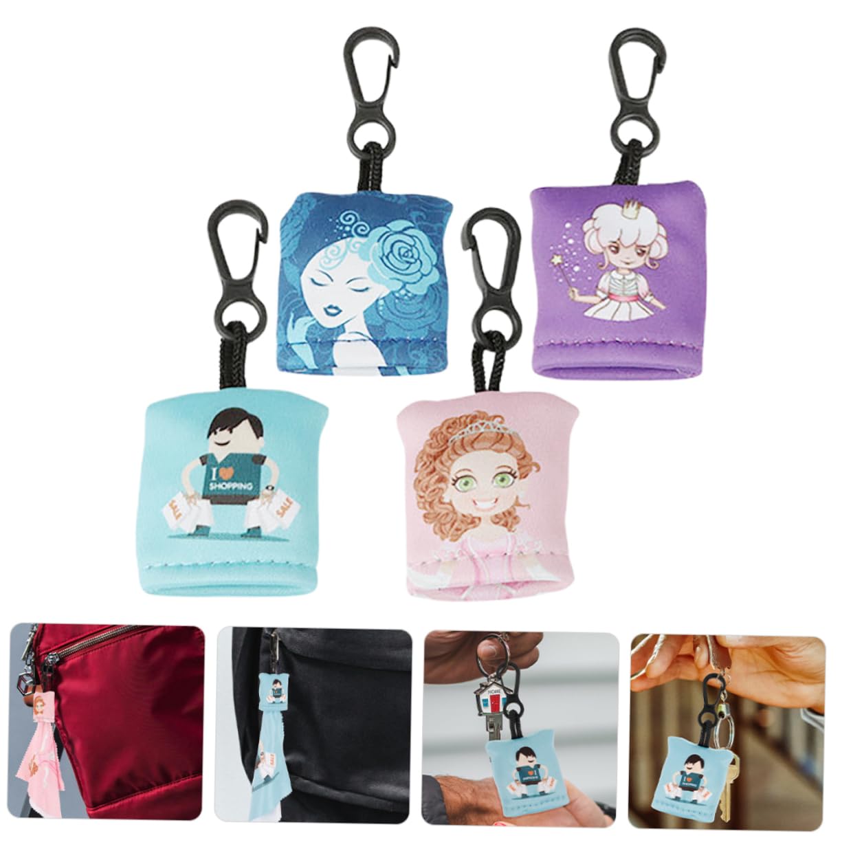 Healvian 20pièces Lingettes De Nettoyage Pour Écrans Et Lunettes Accessoires De Nettoyage Pratiques Pour Téléphones Et Objectifs Éponge Avec Motifs Enfantins