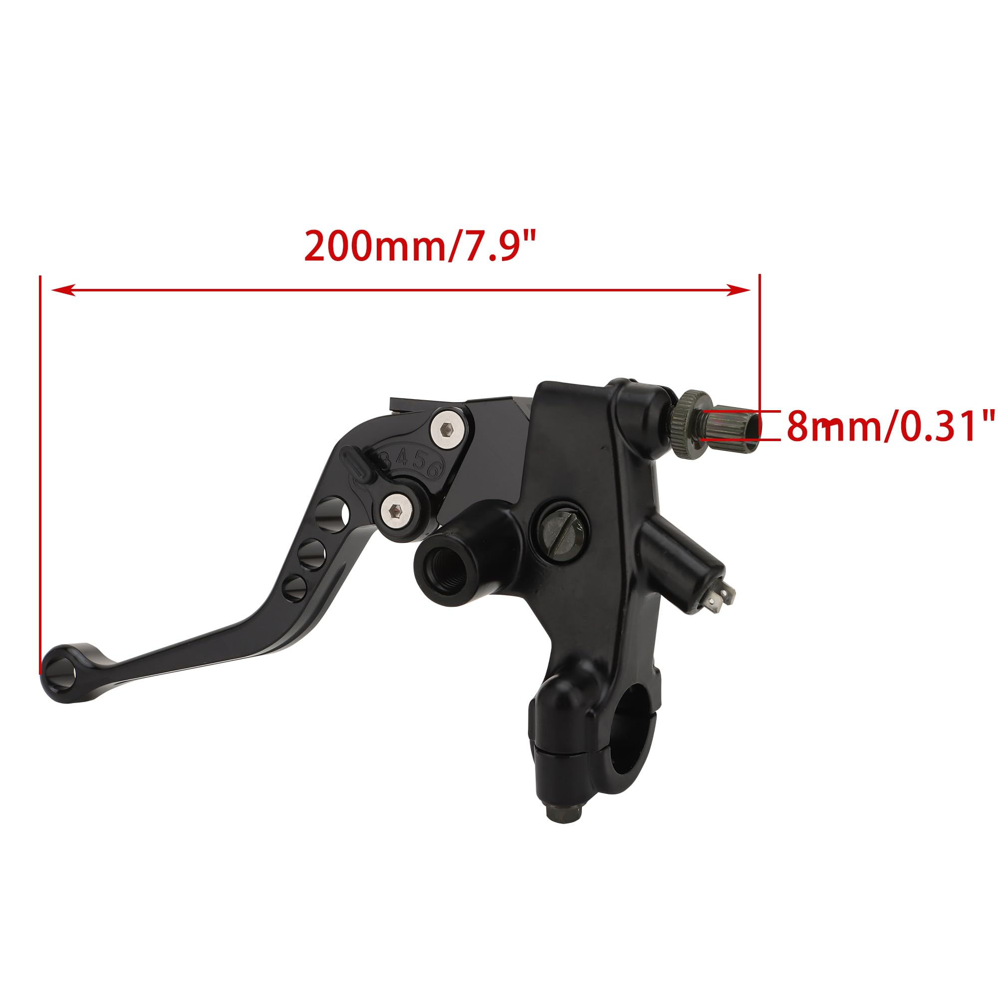 WOOSTAR 22mm Standard 7/8" CNC Réglable Embrayage de Frein Levier de Maître-Cylindre Remplacement pour Majesty T3 T5 T6 Moto Dirt Pit Bike Scooter ATV Noir