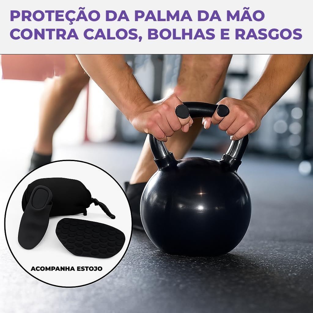 Luva de Academia Grip Antiderrapante com Protetor Palmar – Unissex, Musculação e Crossfit - Ideal para Treino, Academia, Crossfit e Exercícios - Inclui Estojo Luva de Academia Grip Antiderrapante com Protetor Palmar – Unissex, Musculação e Crossfit - Ideal para Treino, Academia, Crossfit e Exercícios - Inclui Estojo