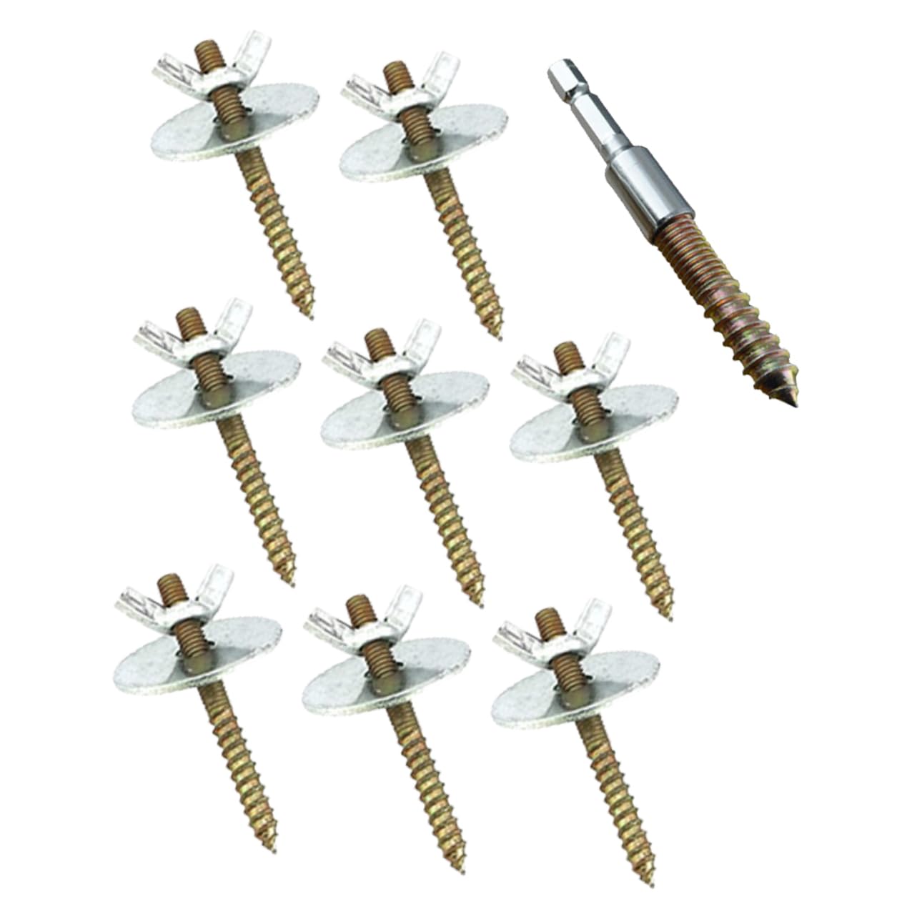 HOLIDYOYO Birdcage Hardware 9pcs Metal Bird Cage Perch Screws DIY Bird Cage Fixing Screws for Small Animals