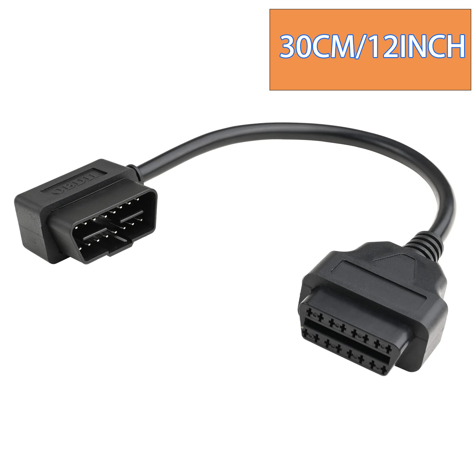 Amazon.com: OLLGEN 1ft 30cm OBD-II OBD2 Right Angle 16 Pin Auto