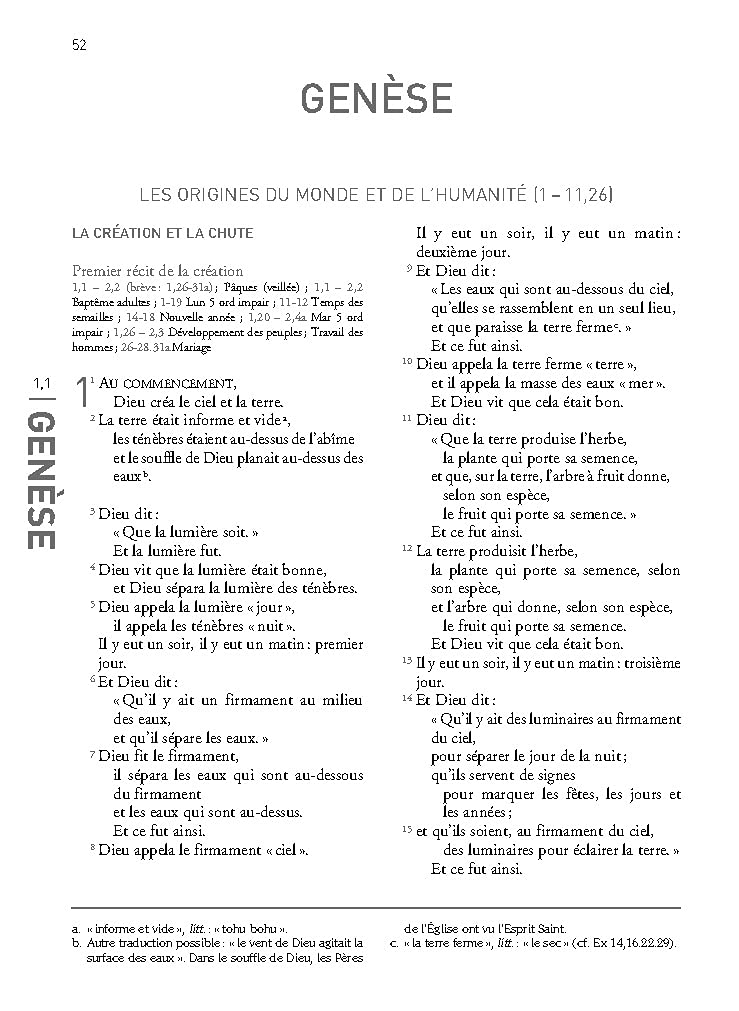 La Bible - Traduction officielle liturgique – cuir marron