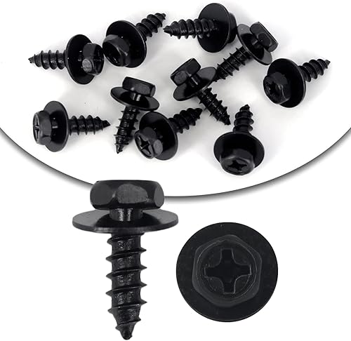 Gistilli 10 piezas de pernos de revestimiento de guardabarros delantero, cubierta de parachoques contra salpicaduras, tornillos de protección de