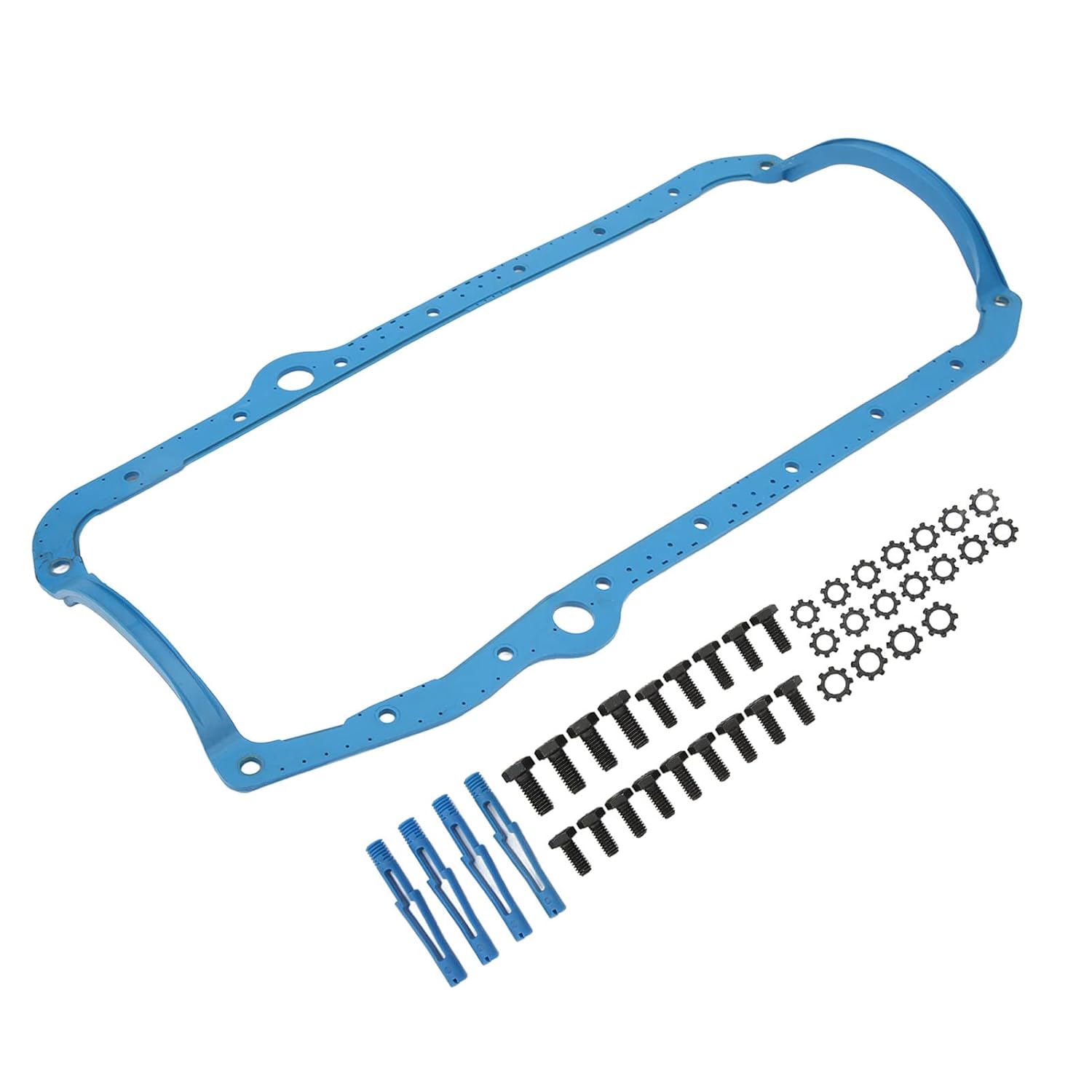 Oil Pan Gasket Set, Durable Steel Repair Kit Replacement for Chevy SBC 305 350 327 1955-1985, for DIY Mechanics and Classic Car Restoration in Automotive Maintenance and Vehicle Upgrades