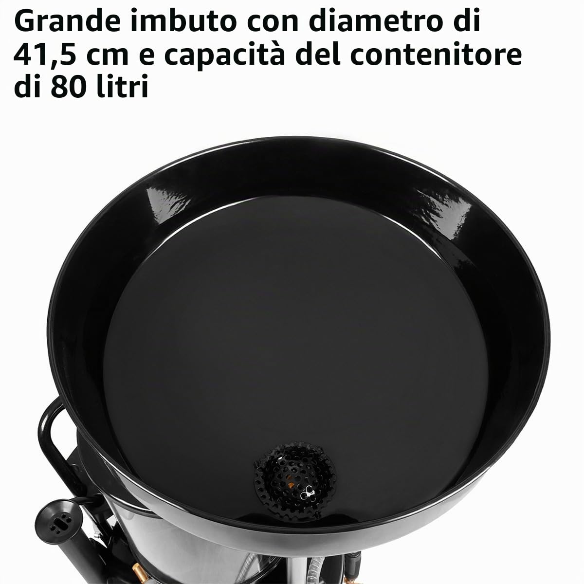 STAHLWERK Impianto di estrazione dell'olio – 80 litri di capacità, serbatoio di raccolta dell'olio e raccoglitore dell'olio usato, camion mobile con separatore olio, scaricatore dell'olio con camera