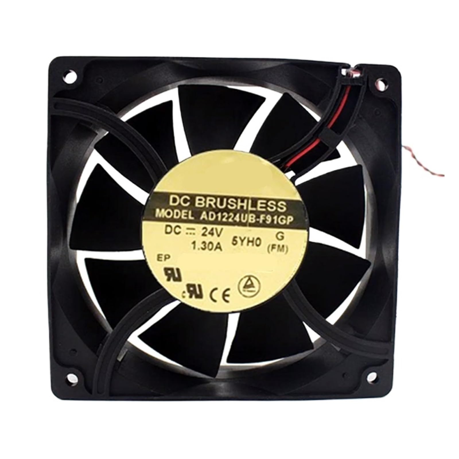 LZIKKGKI AD1224UB//MB/HB-F91GP DC 24V 0.98A 120x120x38mm 2-Wire Cooling Fan(1.3A AD1224UB-F91GP)