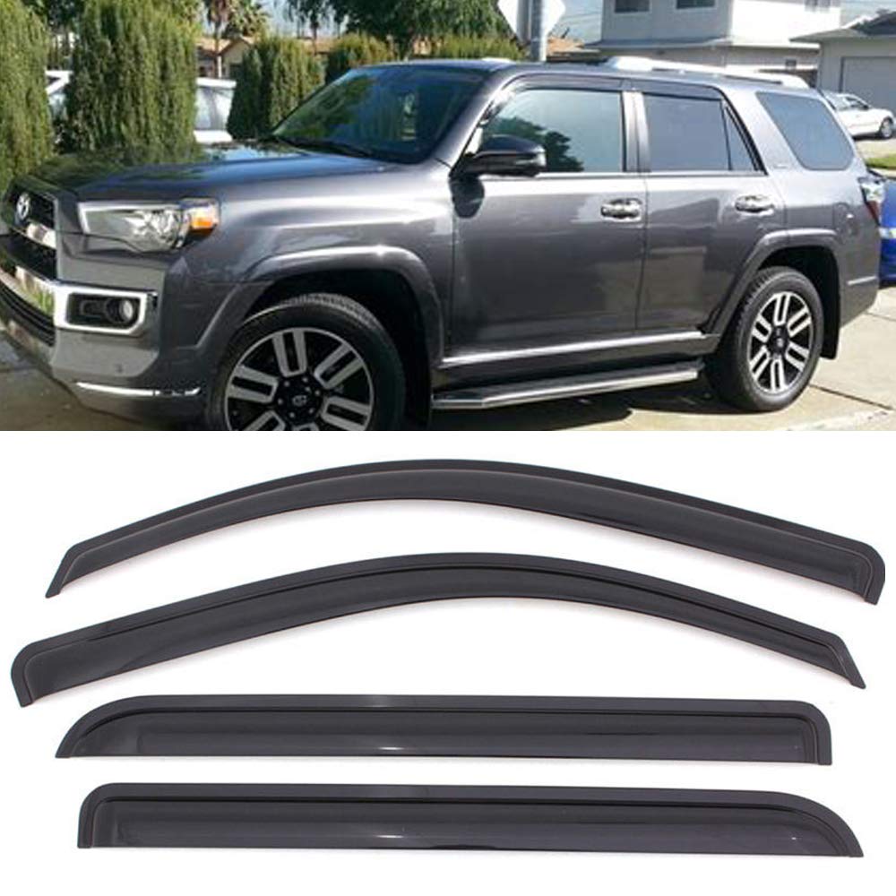 Laprive Auto 4pcs for 10-18 4Runner N280 Sun Rain Guard Window Visors