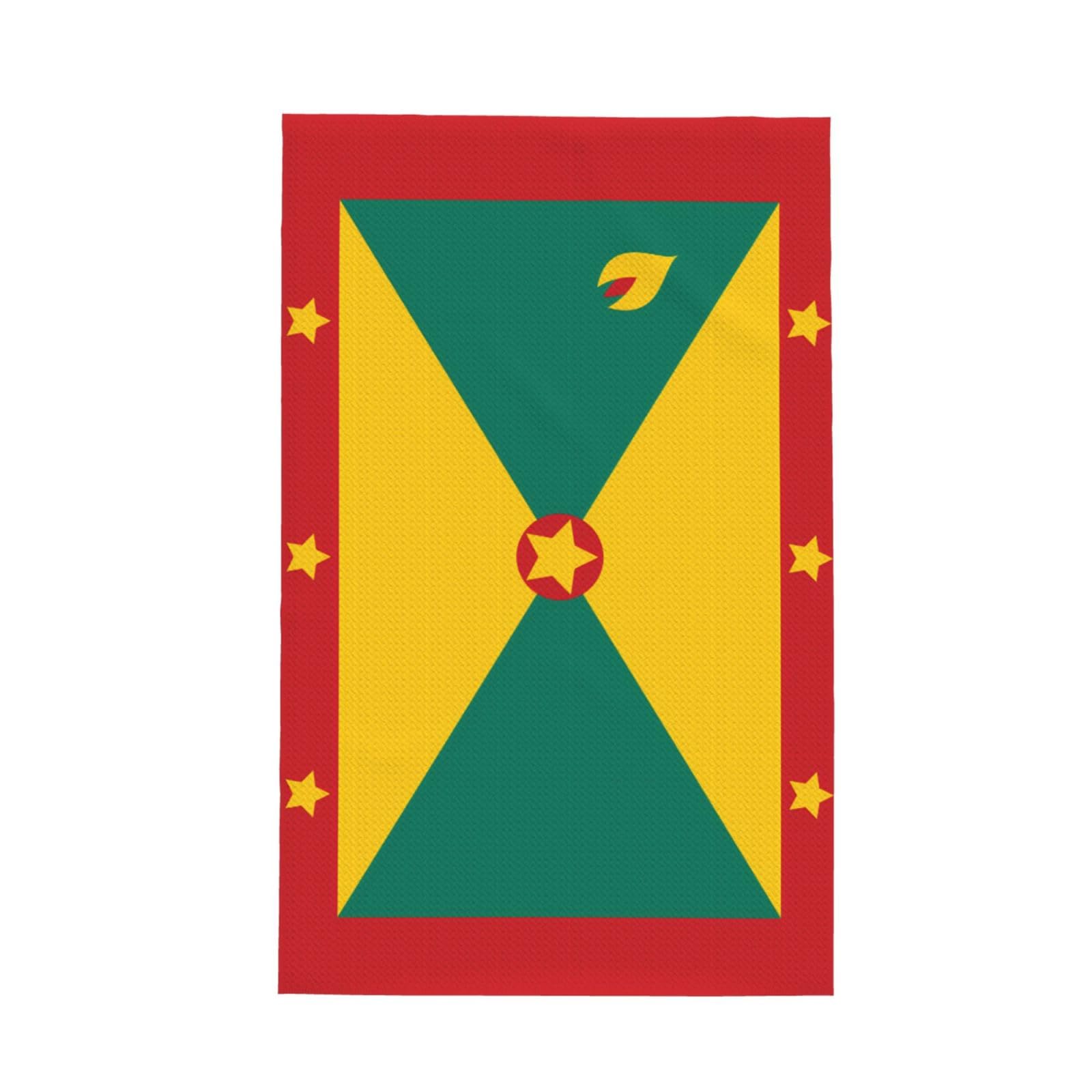 SXZVVBN Flag of Grenada Super Absorbent Microfibre Waffle Towels Fast Drying Dish Cloths Home Cafe Barista