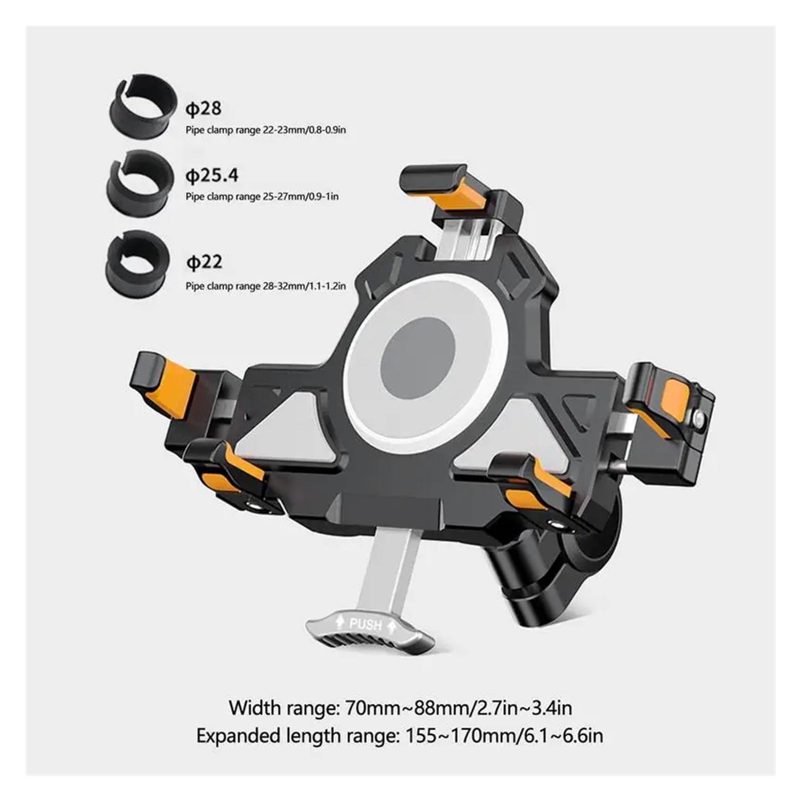 Porte Smartphon Velo Support De Téléphone De Vélo Résistant Aux Chocs pour Moto Vélo Scooter Bouton De Verrouillage Guidon Support De Téléphone Support Telephone Velo