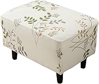 Vista 10 de CRFATOP Funda impresa para silla otomana grande, fundas elásticas para silla otomana rectangular, funda para taburete de almacenamiento, funda
