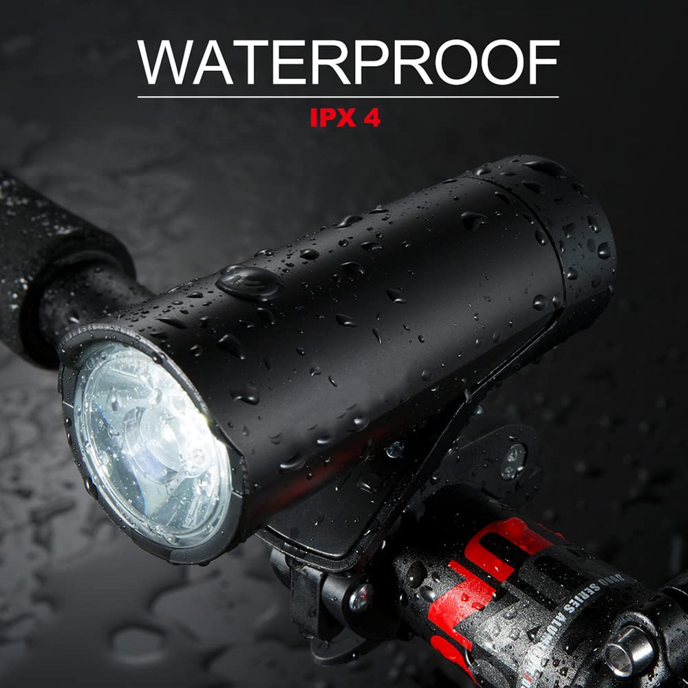 TIORU USB Ricaricabile Bike Light Set Ultra-Compact Design LED Luce della Bicicletta Fit Tutte Le Biciclette