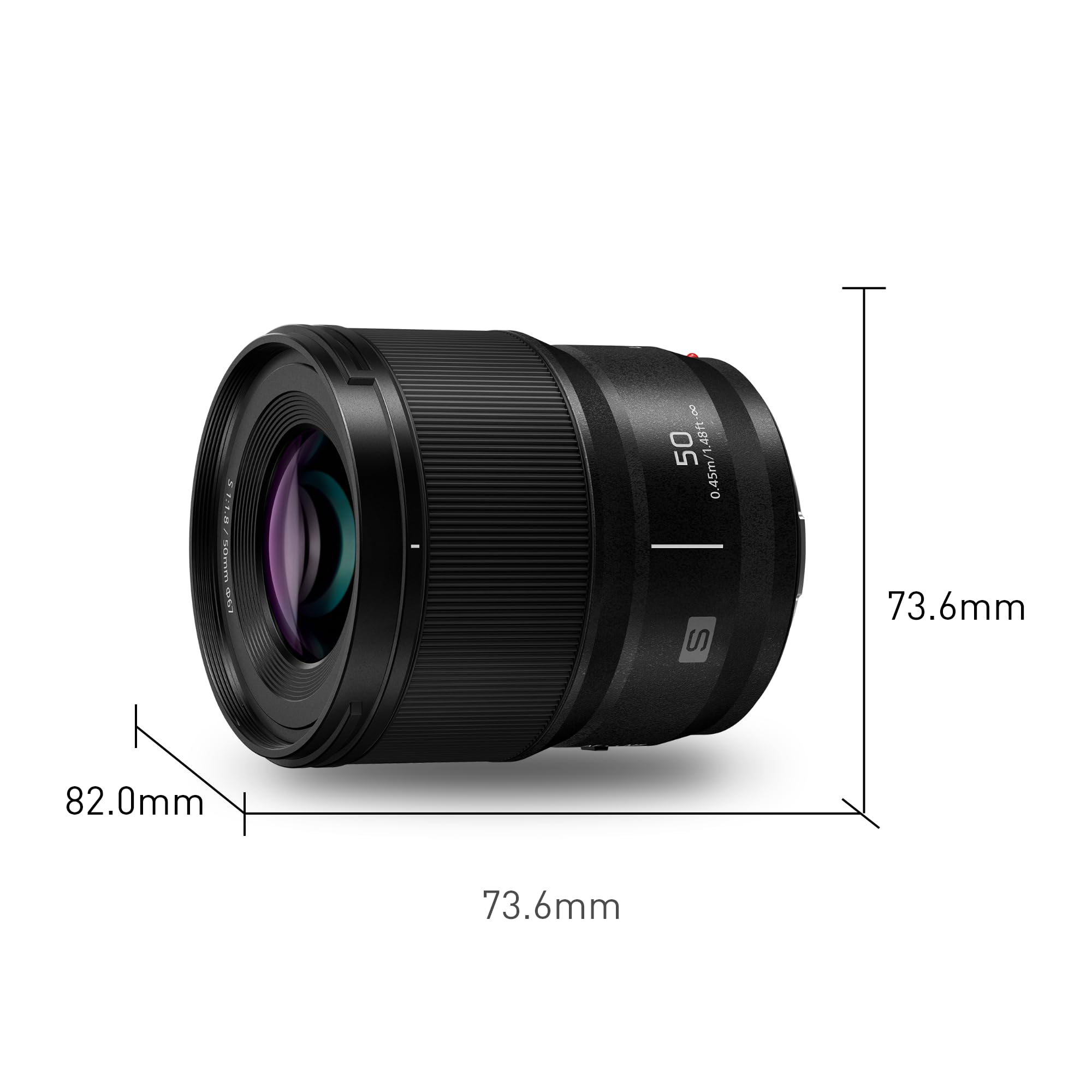 Panasonic Lumix S 50mm F1.8 | Objectif à focale Fixe Plein Format S-S50E (Bokeh, Portraits, Tropicalisé, Compact et léger) Noir – Compatible Monture L | Provenance France. Emballage securisé. Livré avec Facture dont TVA.