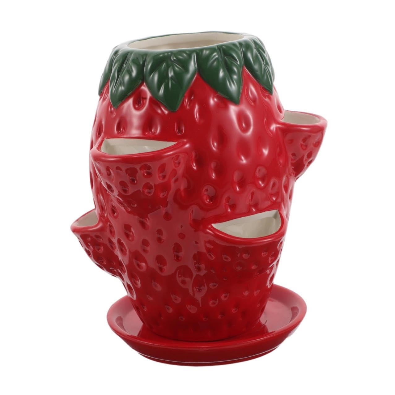 Yardenfun okrągłe doniczki ogrodowe doniczka do storczyków doniczka w stylu retro doniczki szkółkarskie z otworami Pojemnik na rośliny kwiatowe Red