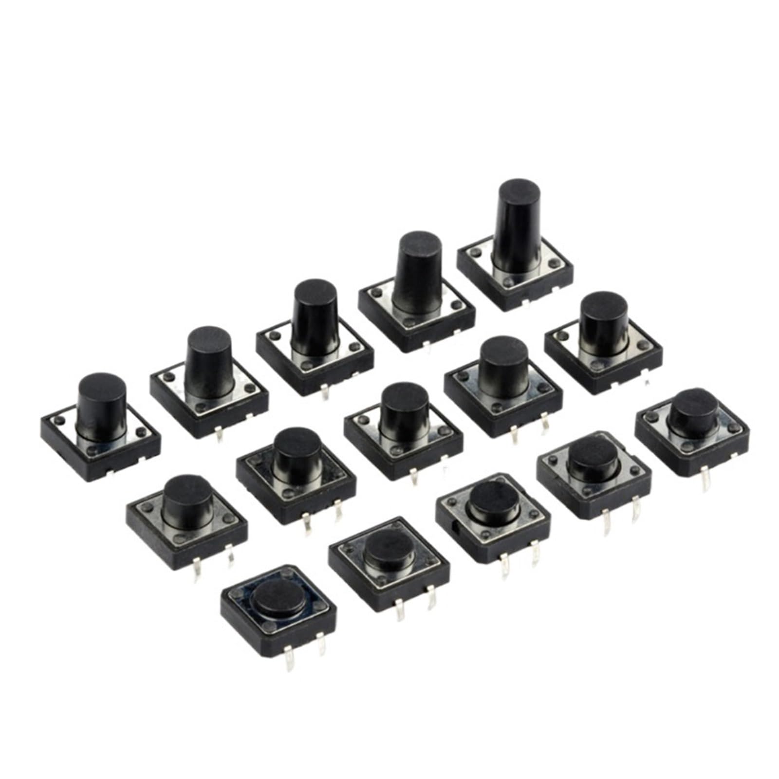 Micro-interrupteur à bouton tactile DIP4 12x12x9mm pour circuits imprimés PCB - 2