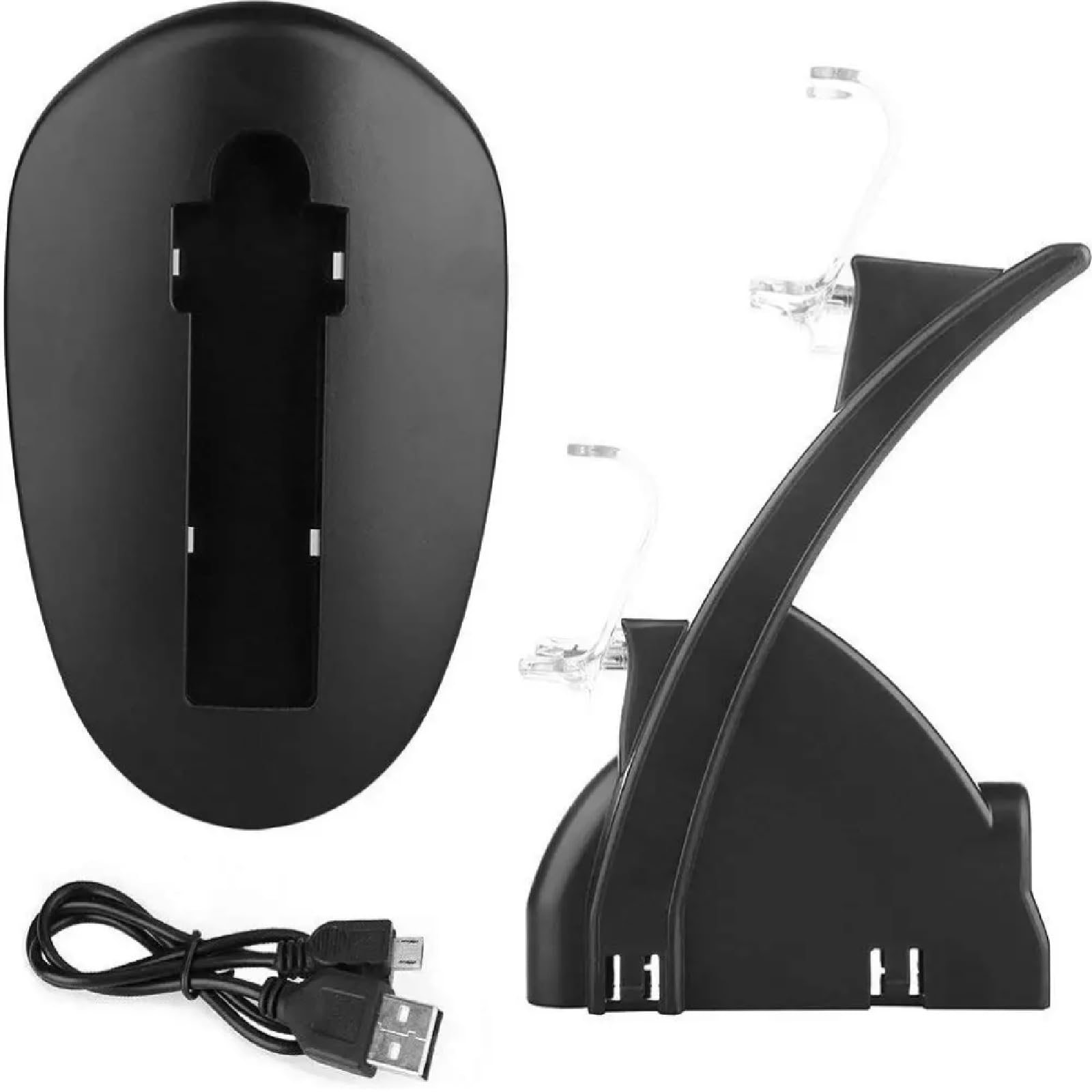 BARAC Caricabatterie per controller PS4, stazione di ricarica con telecomando PS 4 ricarica rapida con indicatore LED, stazione di controllo Sony Playstation 4/PS4/Pro/slim