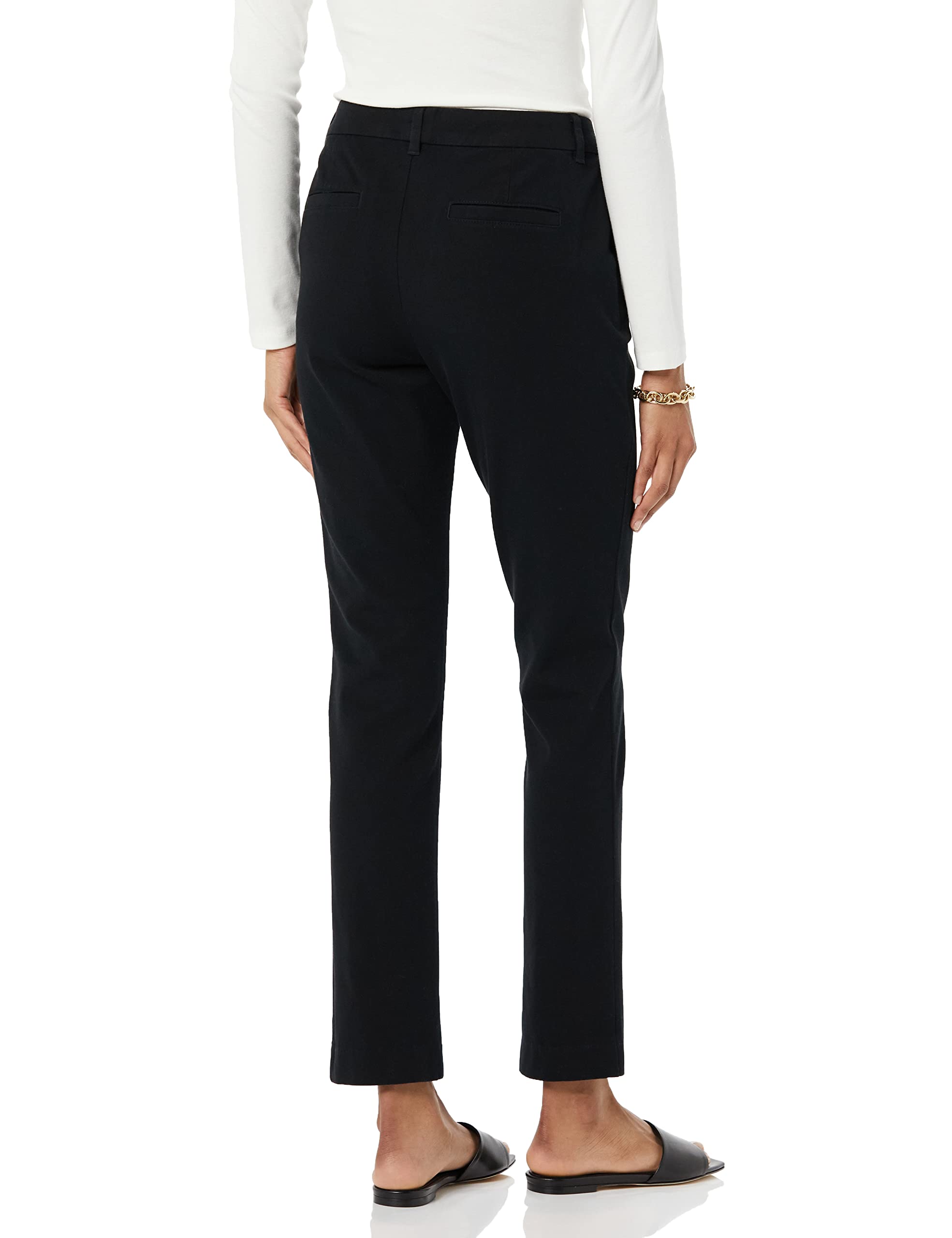Amazon Essentials Mujer Pantalón Bielástico de Pernera Recta y Largo Completo