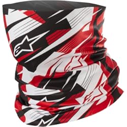 Alpinestars Invierno Alpinestars - Braga para cuello, color negro y rojo, talla única