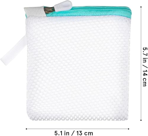 Miniatura 2 de 6 bolsas de lavandería con cremallera, mini red de lavado de malla, plegable, bolsa de jabón, bolsa de lavandería para ropa interior, bragas,