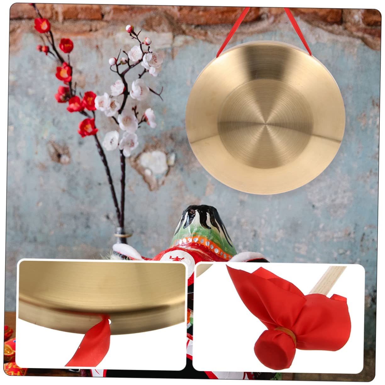 Generic Chinese Gong Musical for Gong for Festivals Parties Durable Percussion Instrument School Supplies for Creative Fun