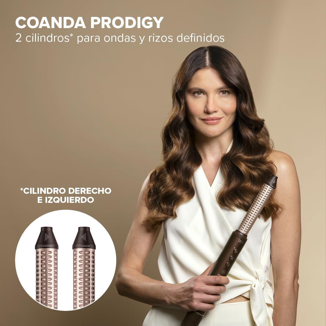 Bellissima Prodigy moldeador de aire caliente Ion-Ceramic Coanda motor digital 1200W 6 accesorios
