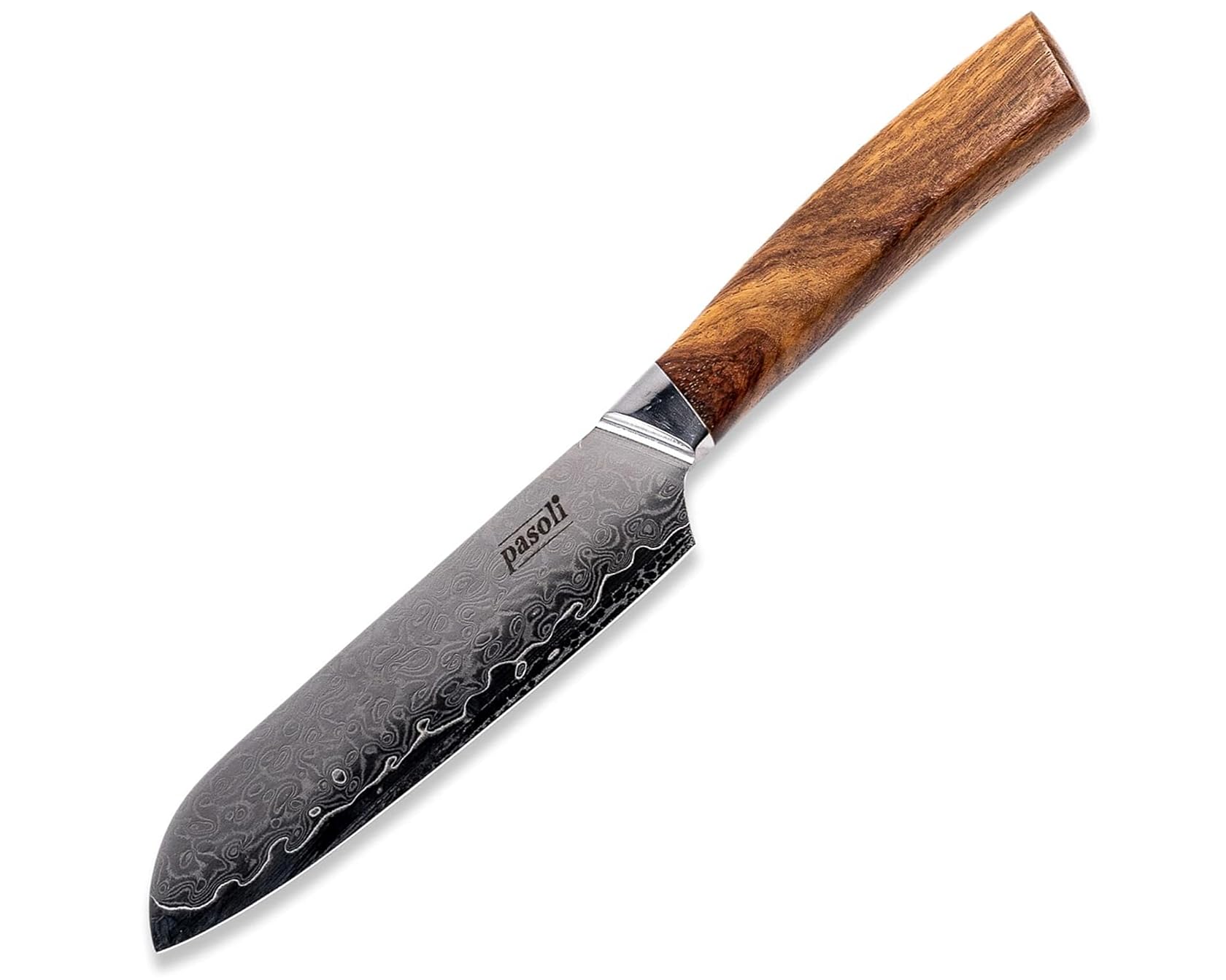 Santoku Küchenmesser, Damaszener Stahl/Packung, 18,5 Cm | B2B Partner
