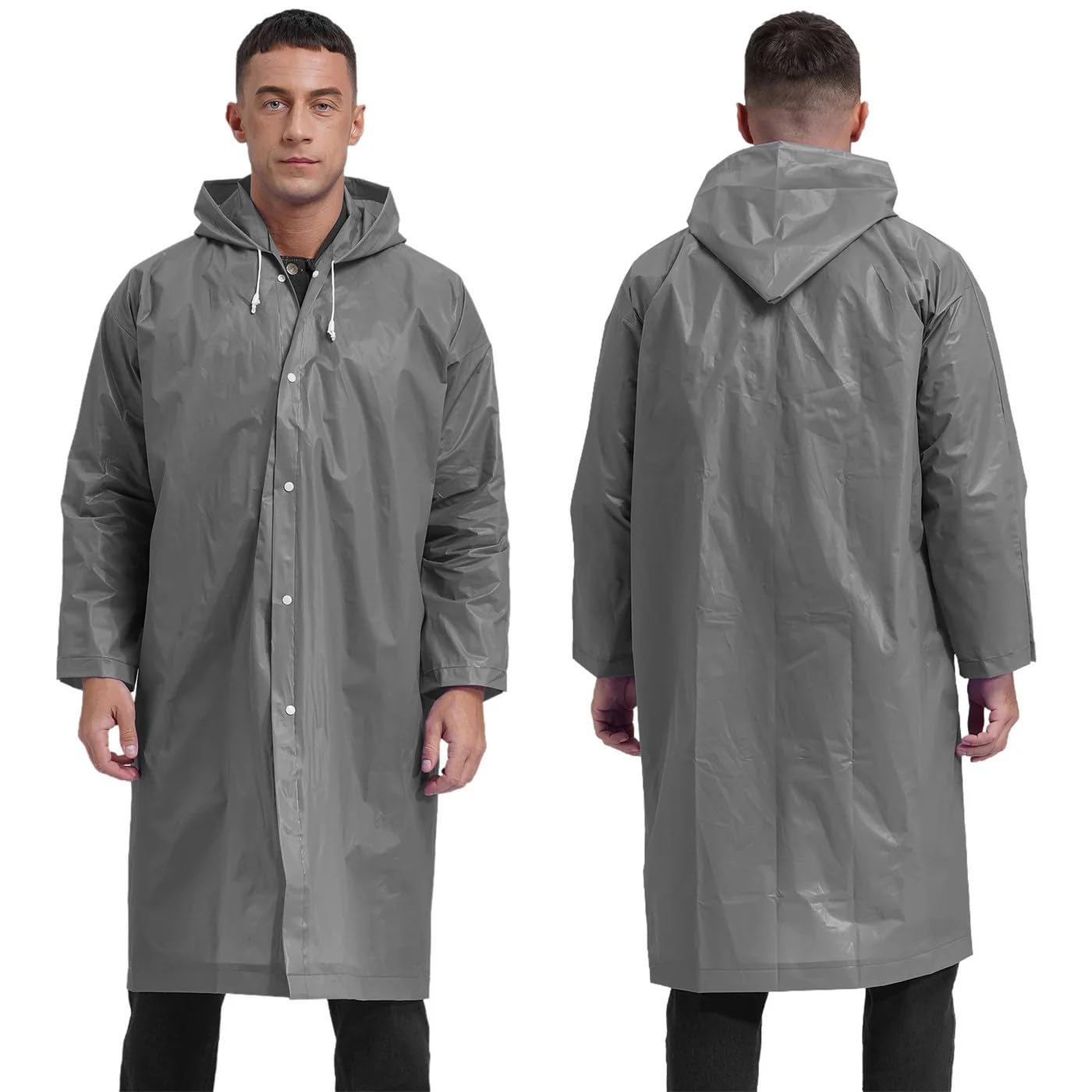 infispace Men's EVA Waterproof Unisex Hooded Rain Coat | Poncho Raincoat for Camping, Hiking & Travelling (Pack of 1)-picture-54