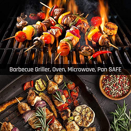 Image of Kalakriti Bamboo (260 pcs) Wooden Skewers /BBQ Sticks Seekh for Kabab, Paneer Tikka, Fruits Salad| Barbecue skewers for Oven Microwave Pan Grilling (6 inches Each, 3mm Thickness)