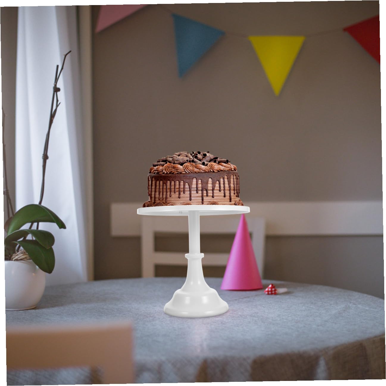 Runder Kuchenhalter aus Eisen in Weiß für Feierliche Anlässe | Hochzeitstortenhalter und Dessertstand, Große Kapazität, Geeignet für Bankett und Weihnachten