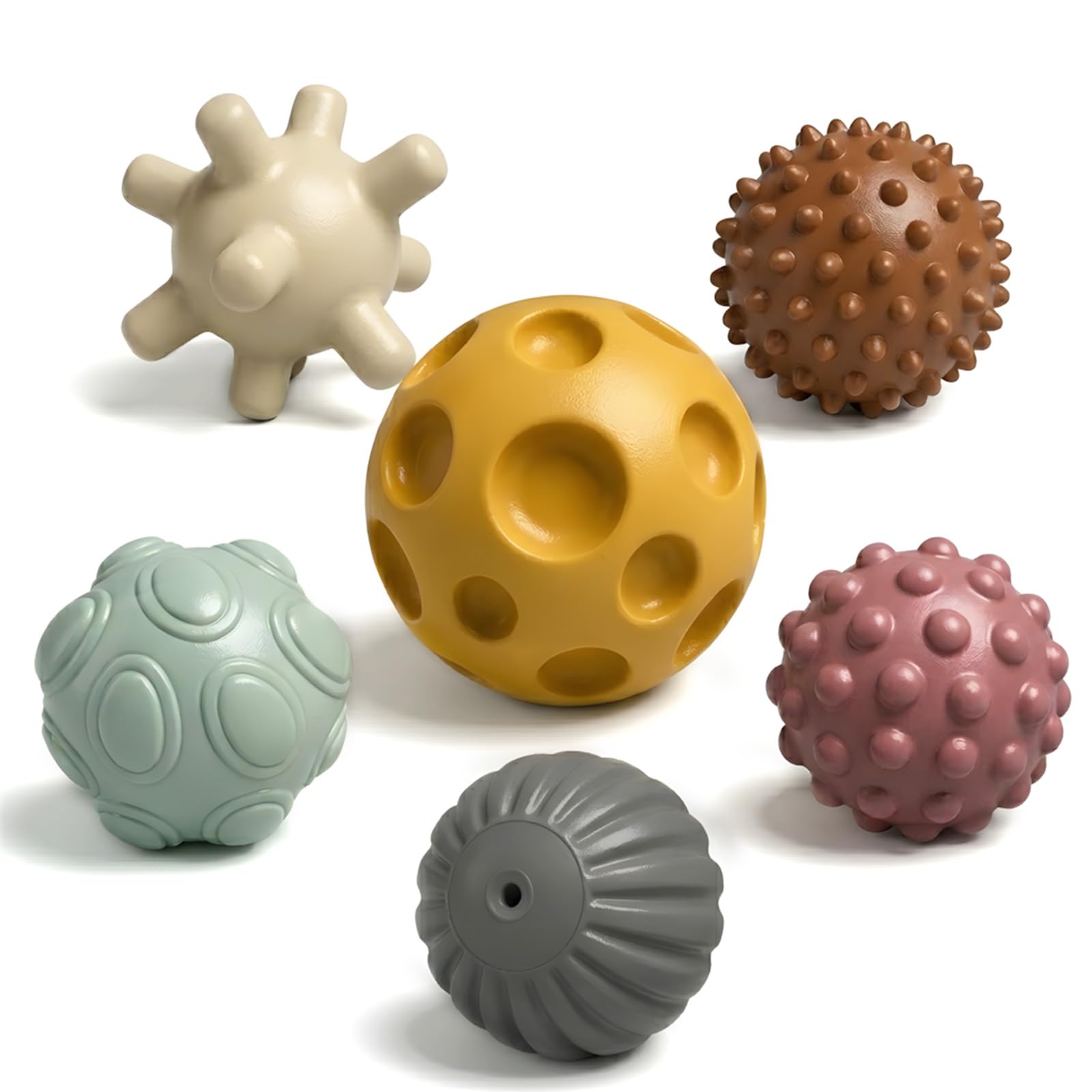 Sensory Balls for Babies 6-12 Months, 6PCS Textured Ball Set