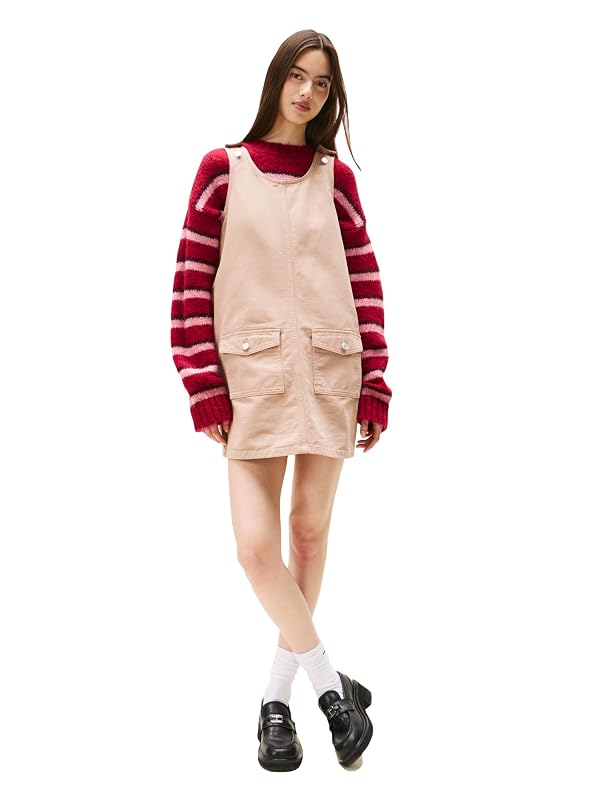 Tommy Jeans Womens Pinafore Dress, Malted Milk Small by Tommy Jeans - Used condition - US$11.40