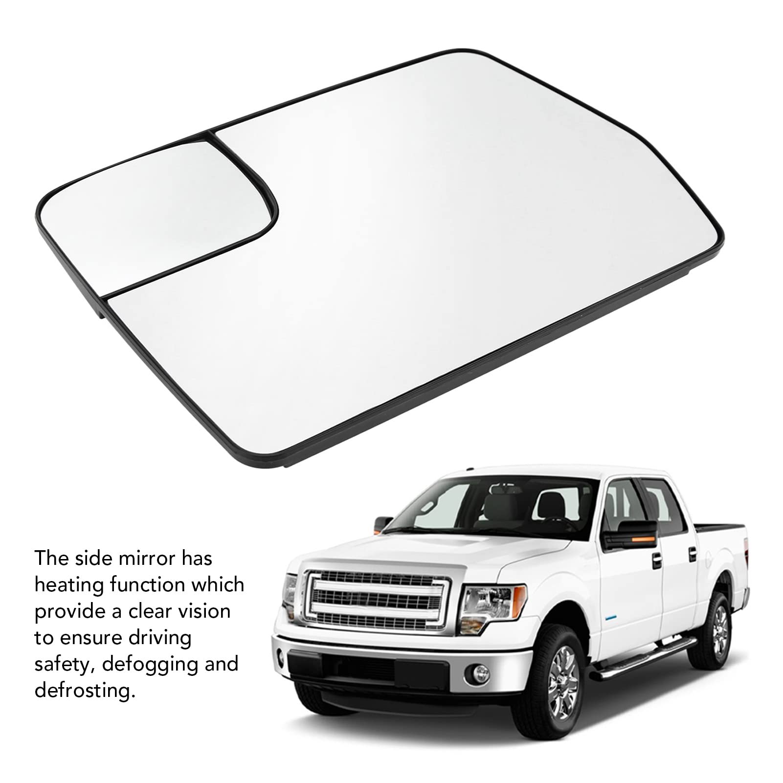 Auto Spiegel Glas BL3Z17K707E Voor Ford F150 2011 2012 2013 2014 Auto Linkerkant View Verwarmde Spiegel Glas W/SPOTTER VERWARMDE Auto Spiegel Glas Vervanging (Maat : B-Front Right
