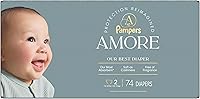 Vista 16 de Pampers Amore, talla 2 (10-22 libras), 74 unidades, nuestro mejor pañal