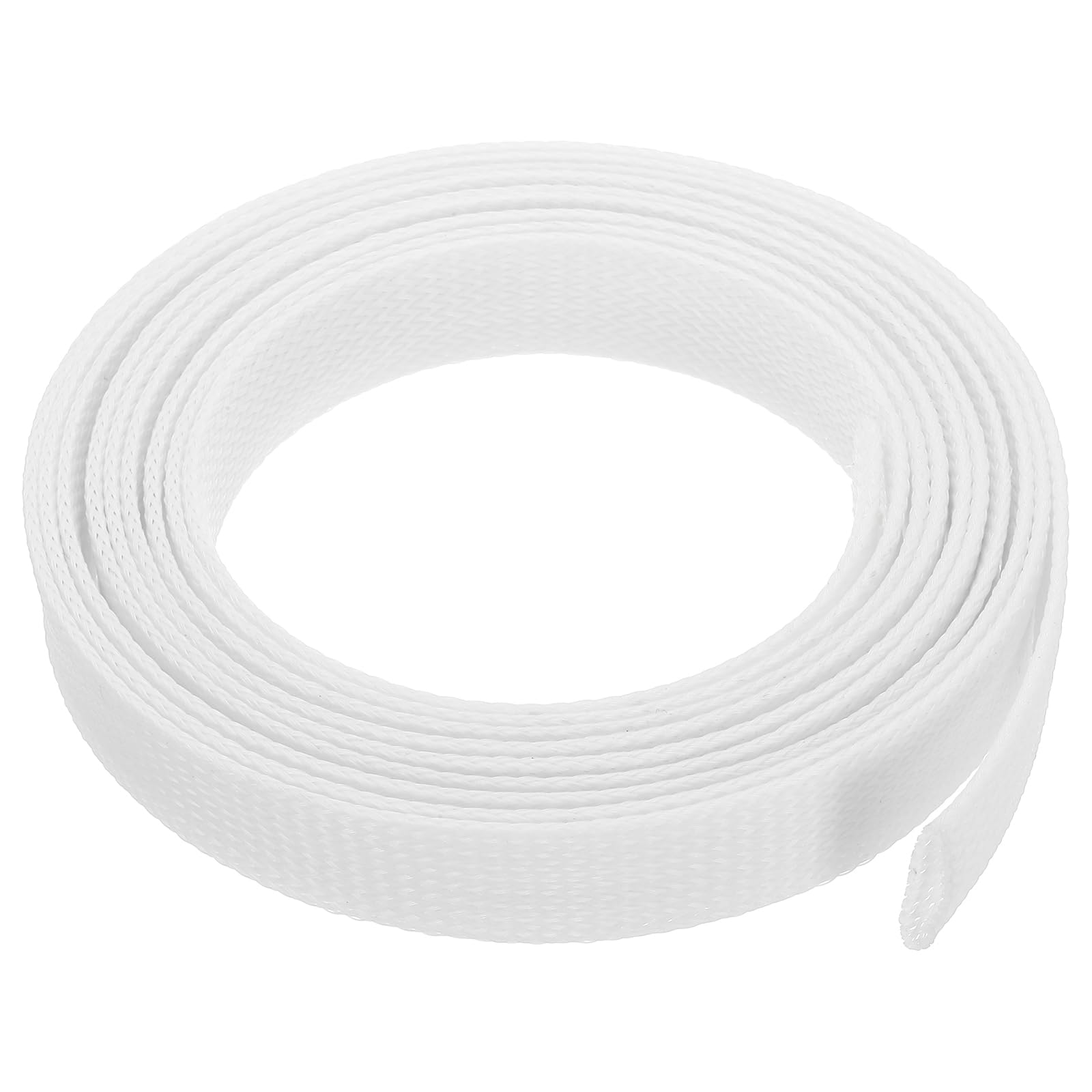 Manchon extensible blanc gaine tressée cache-câble uxcell 3 mètres