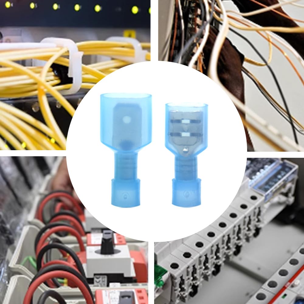 100pcs Female & Male Fully Insulated Wire Terminals Connector Nylon