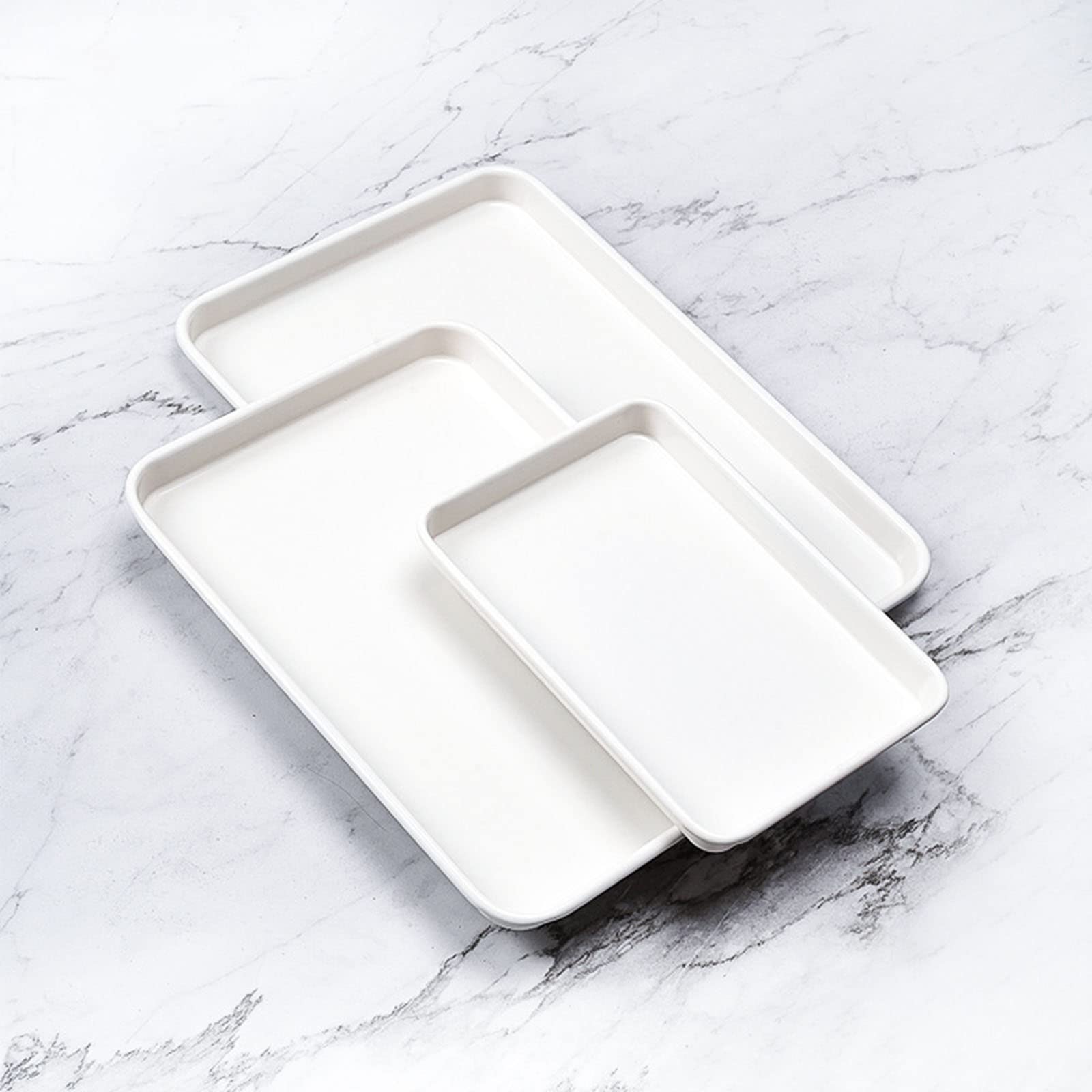3-teiliges Premium Antihaft Backblech Set für Kekse, Kohlenstoffstahl, leicht zu reinigen, Braten von Kuchen, Keksen, Brot, Keksen, Backformen