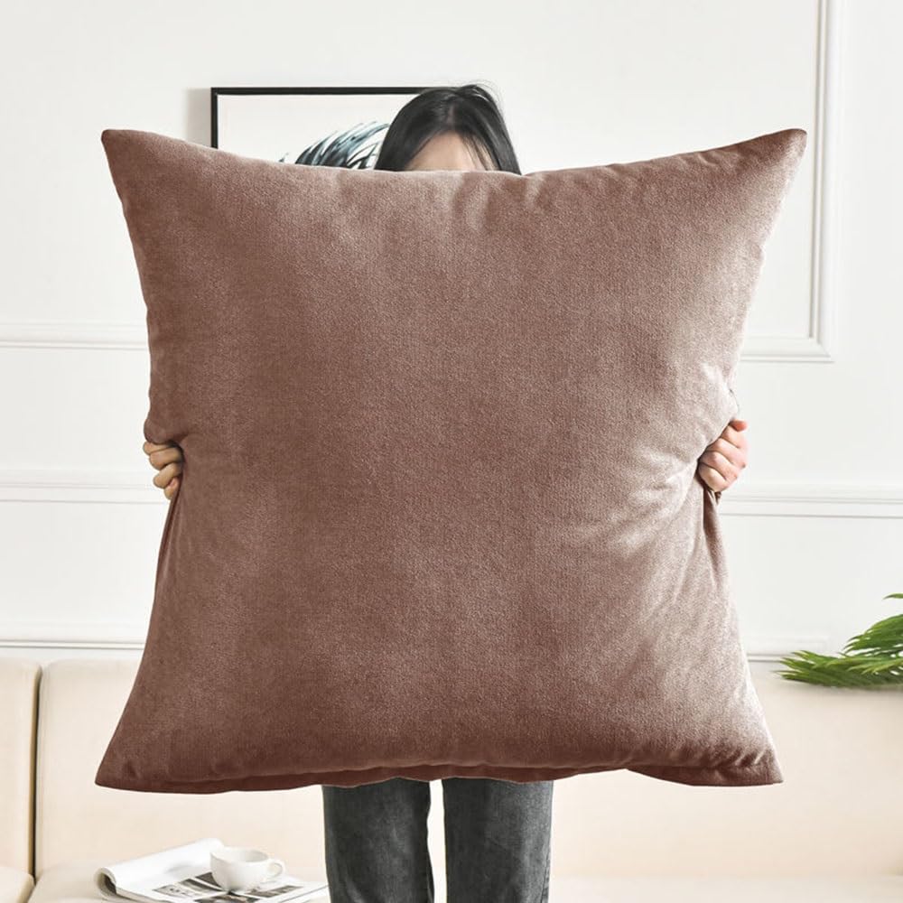 Swj-Swjssb Curry Decorative Pillow Covers Cushion Covers 50X50, 60 X 60,70X70,80X80 Cm Super King Size Square Extra Large Pillow Protectors With Invisible Zipper Pillowcases For Bed Sofa Couch ( Color : Size :