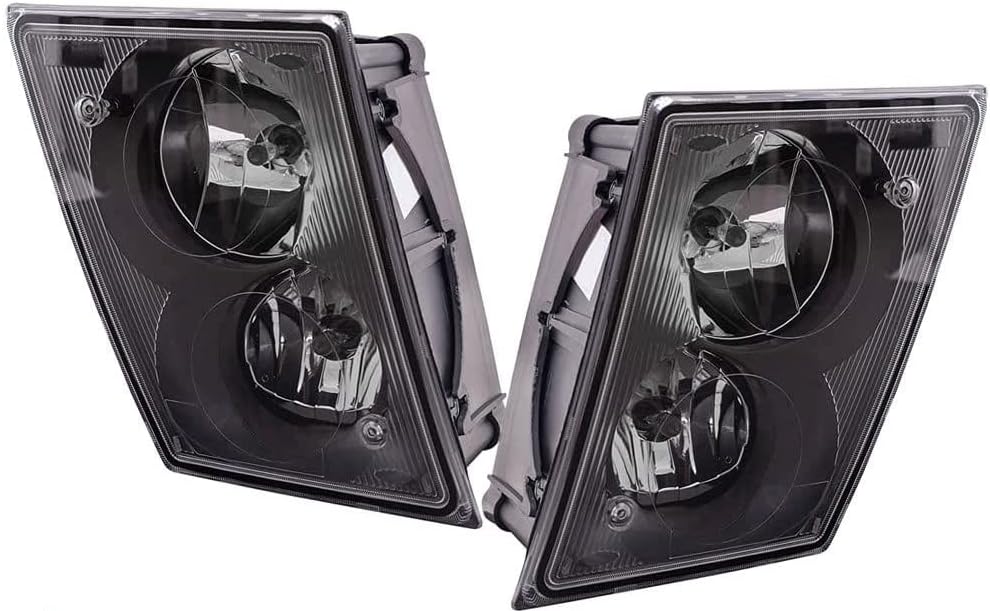 EPIC LIGHTING Repuesto de luces antiniebla de bisel negro con DRL compatible con Volvo 2004-2017 VNL VNM VNX VN Semi Truck VO2592119 20737496